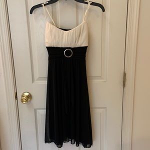 Ruby Rox size SM  black and cream dress. Worn once. EUC